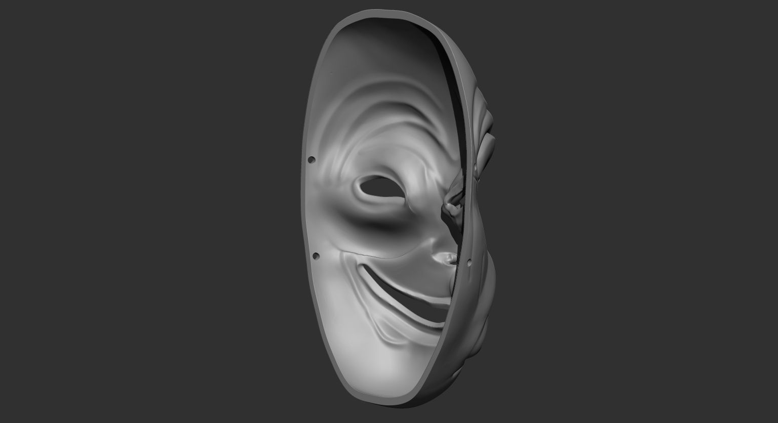 JAPANESE TRADITIONAL FACE MASK 3D print model_3