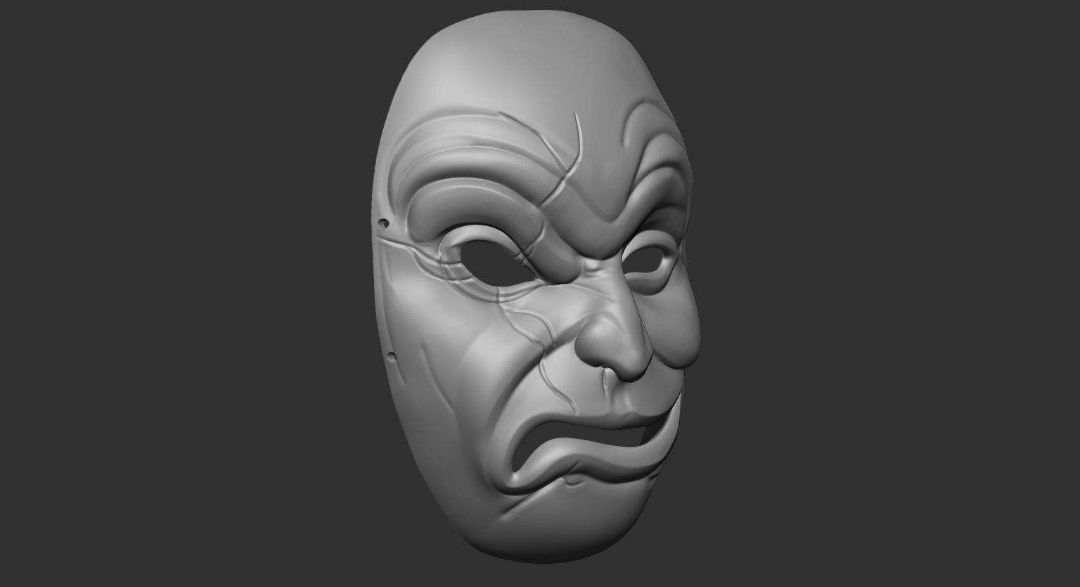 JAPANESE TRADITIONAL FACE MASK 3D print model_1