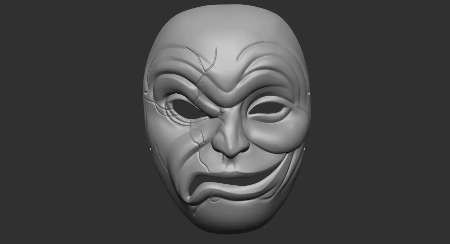 JAPANESE TRADITIONAL FACE MASK 3D print model_0