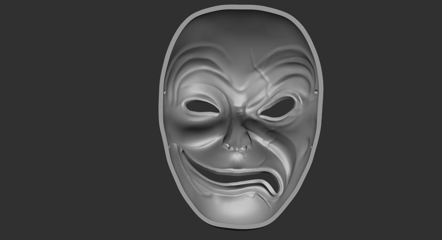 JAPANESE TRADITIONAL FACE MASK 3D print model_4