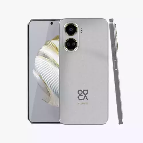 Huawei Nova 10 SE Silver Low-poly 3D model