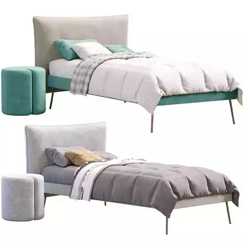 Pillow Single Bed By Nidi 3D model