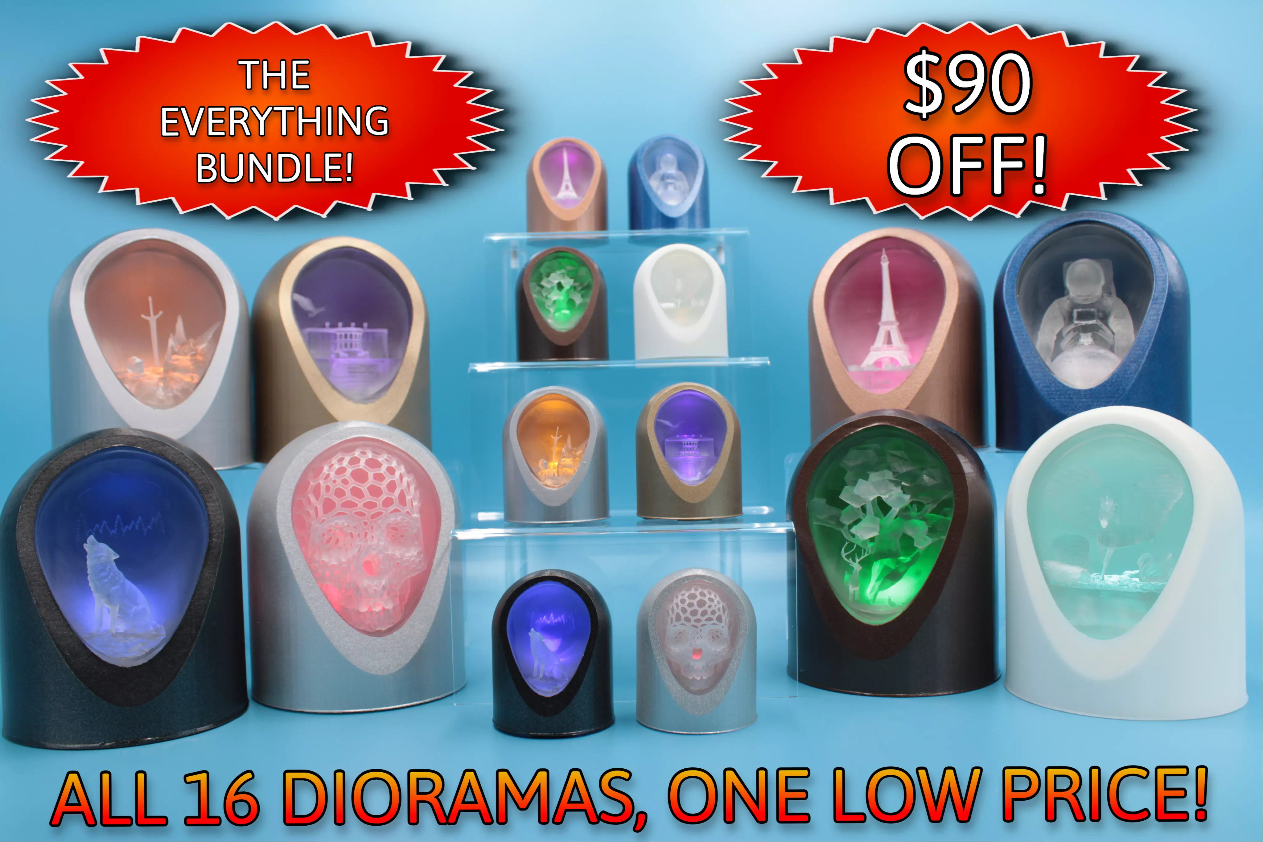 The Everything Bundle - LED Light Up Dioramas 3D print model
