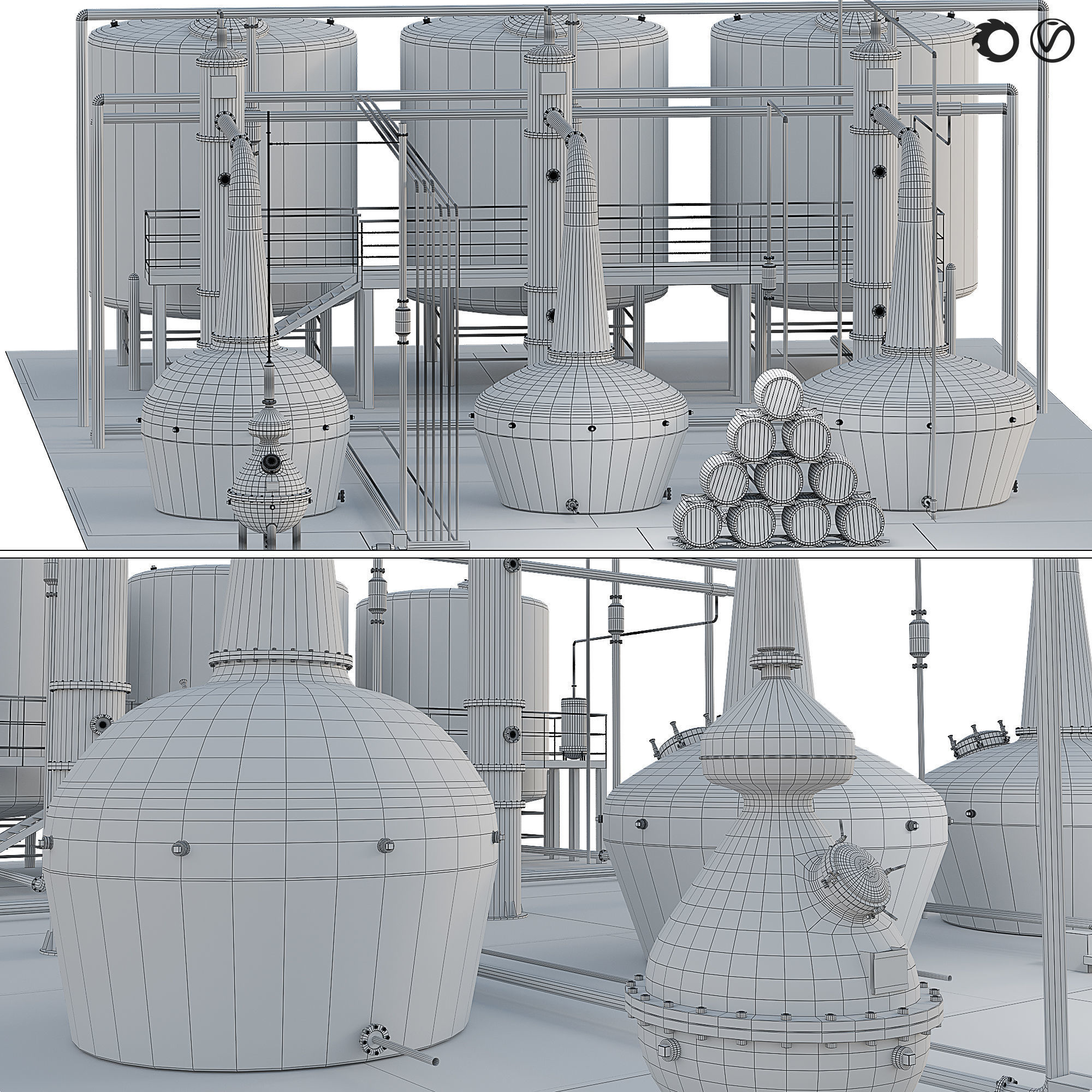 Industrial still Boann distillery 3D model_3