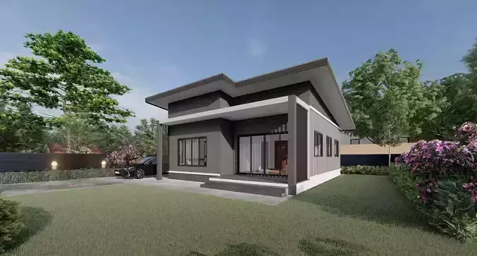 Modern House BIM Model Revit 3D model