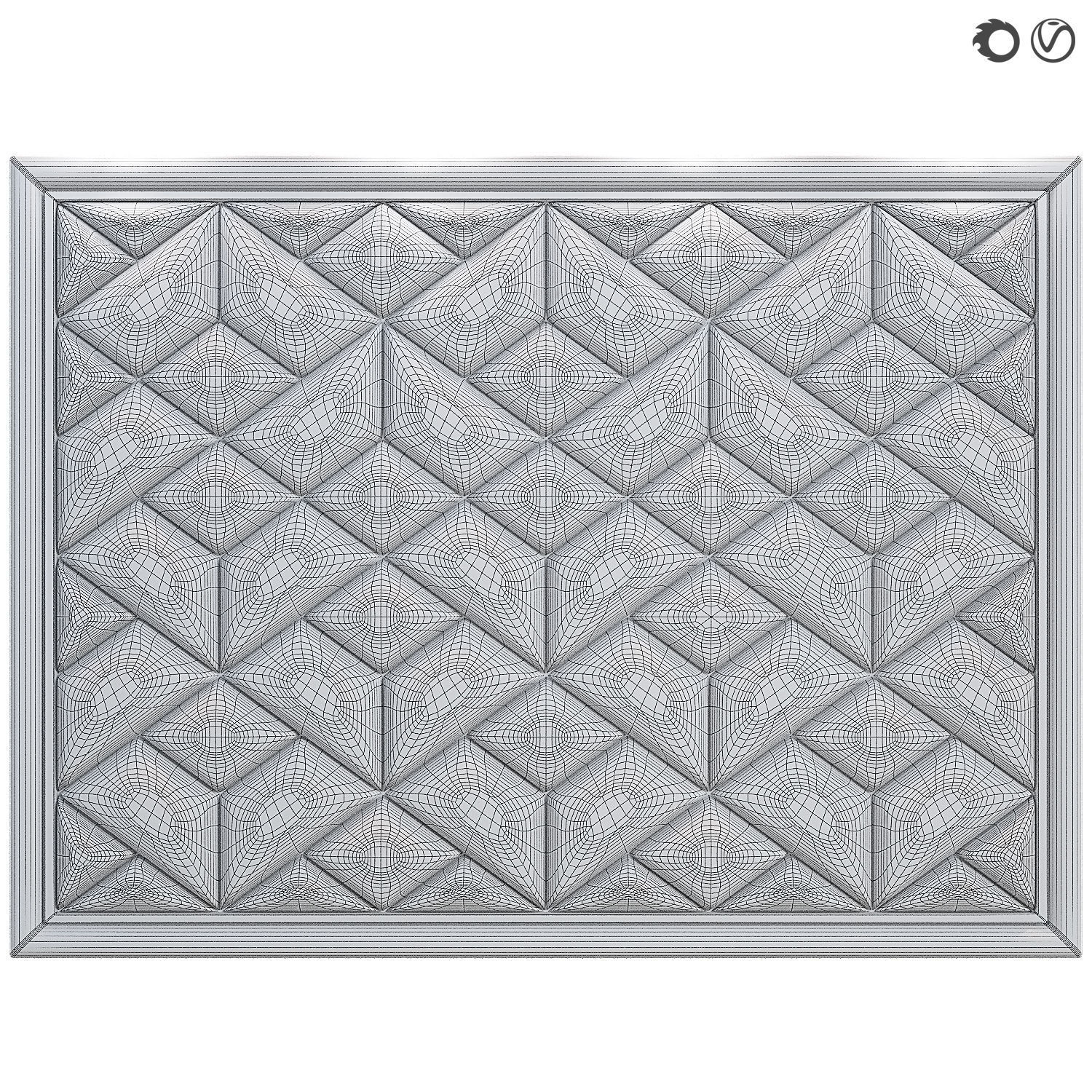 Decorative wall panel 87 3D model_1