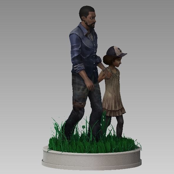 ONE10 Lee and Clem - The Walking Dead Telltale game 3D print model_3