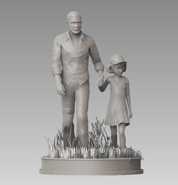 ONE10 Lee and Clem - The Walking Dead Telltale game 3D print model_6