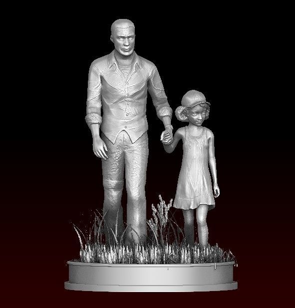 ONE10 Lee and Clem - The Walking Dead Telltale game 3D print model_8