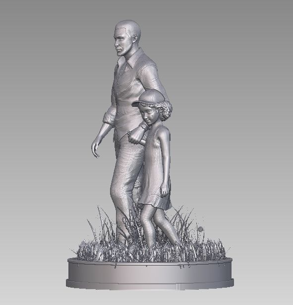 ONE10 Lee and Clem - The Walking Dead Telltale game 3D print model_7