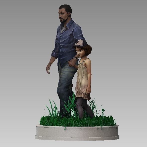 ONE10 Lee and Clem - The Walking Dead Telltale game 3D print model_2