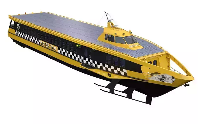 Fast Passanger ferry Yellow 3D model