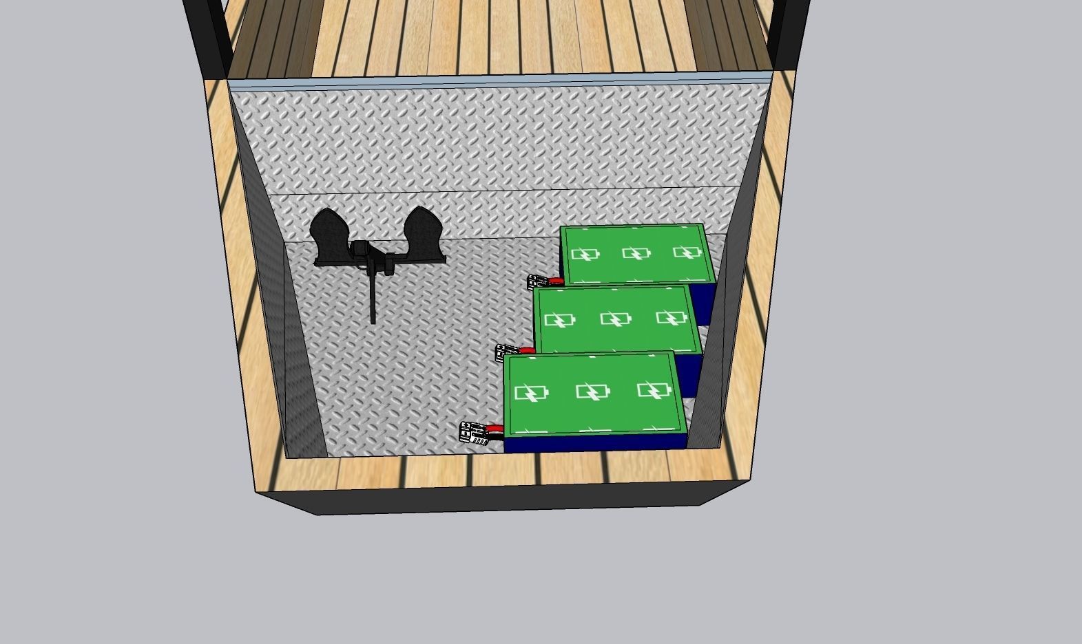 Electric boat Low-poly 3D model_9