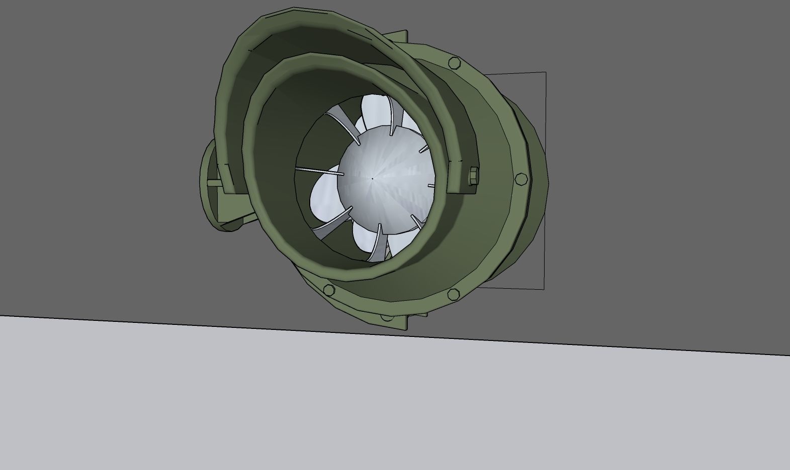 Electric boat Low-poly 3D model_5