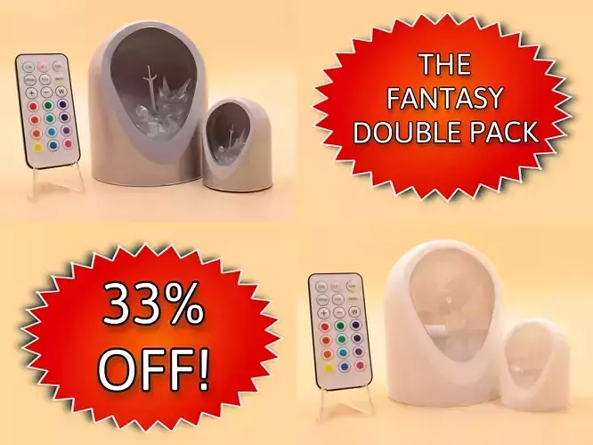 Double Pack - Fantasy- LED Light Up Diorama 3D print model