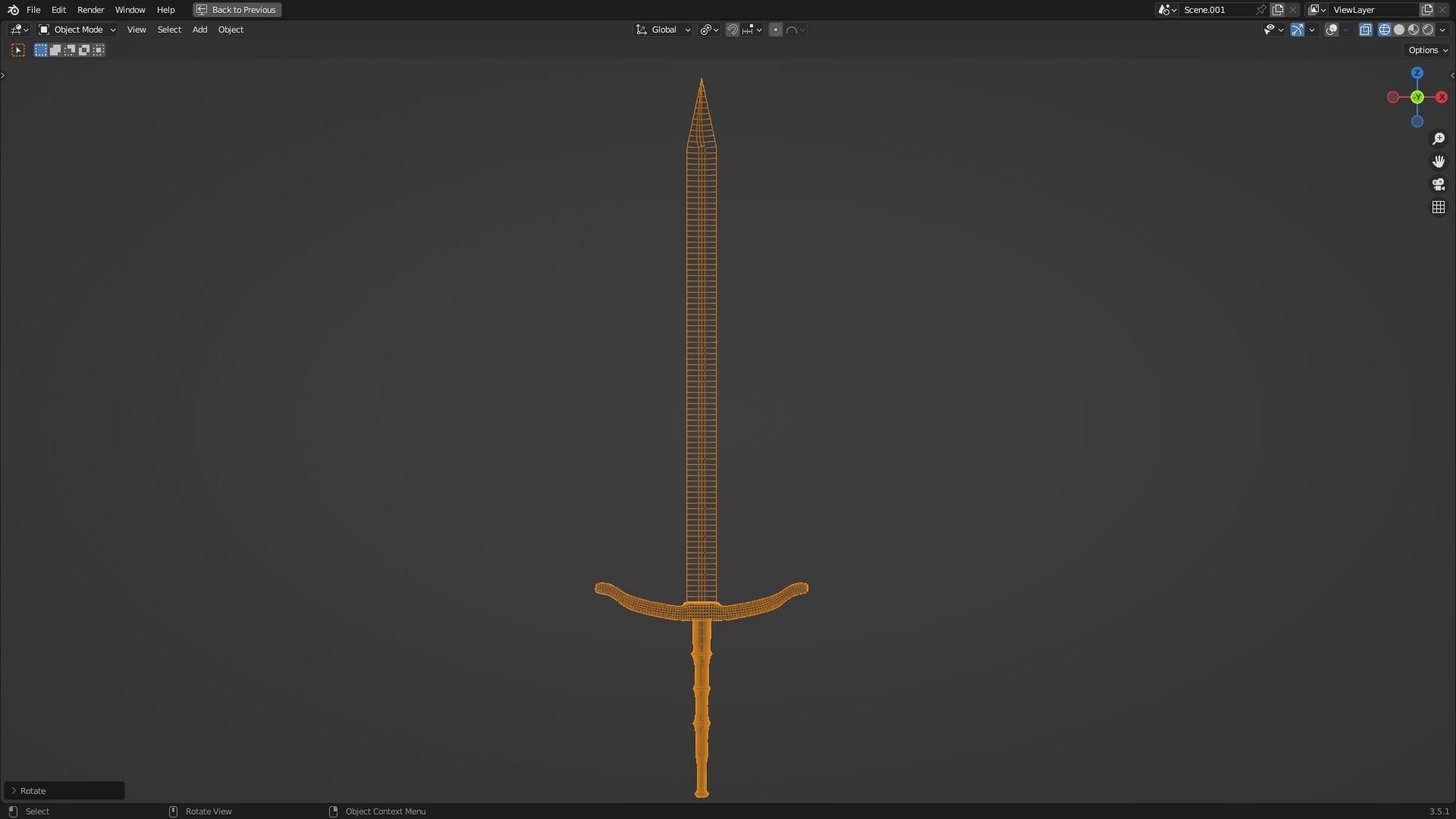 Melee Weapons Pack - Volume 1 Low-poly 3D model_28