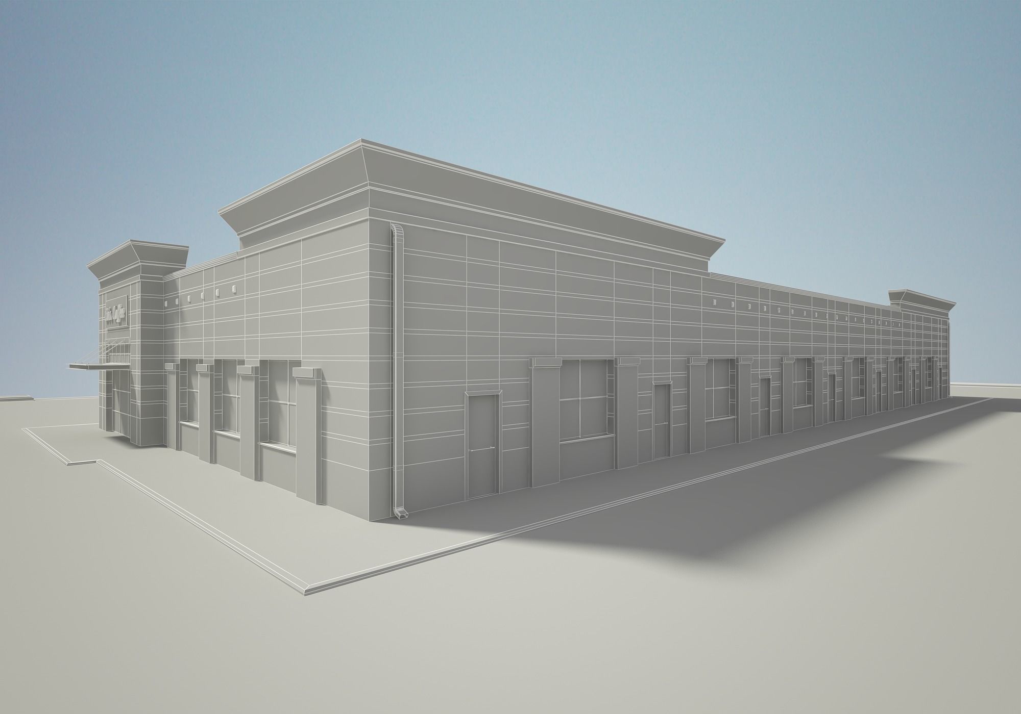 Retail Store Building 3D model_14