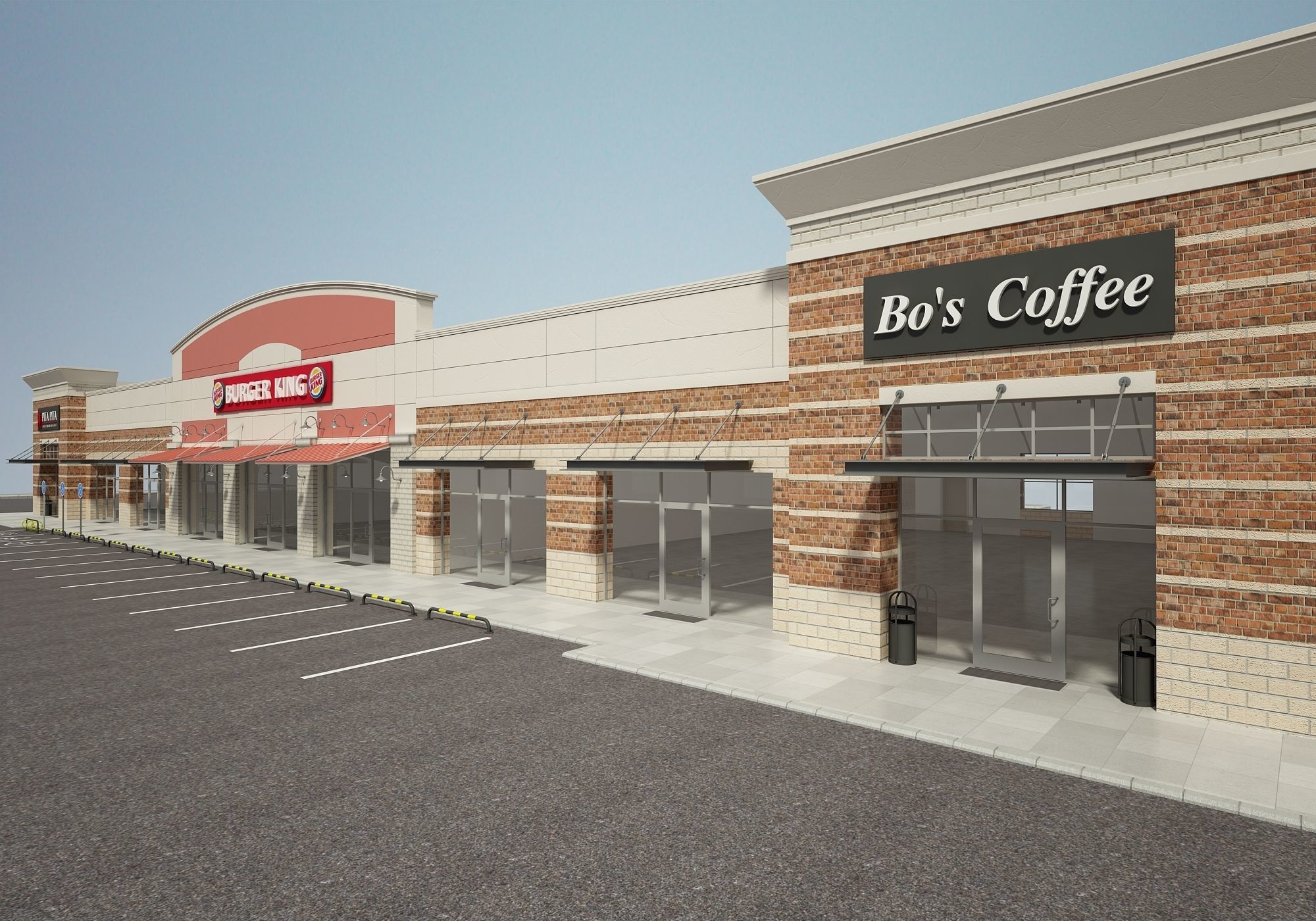 Retail Store Building 3D model_7