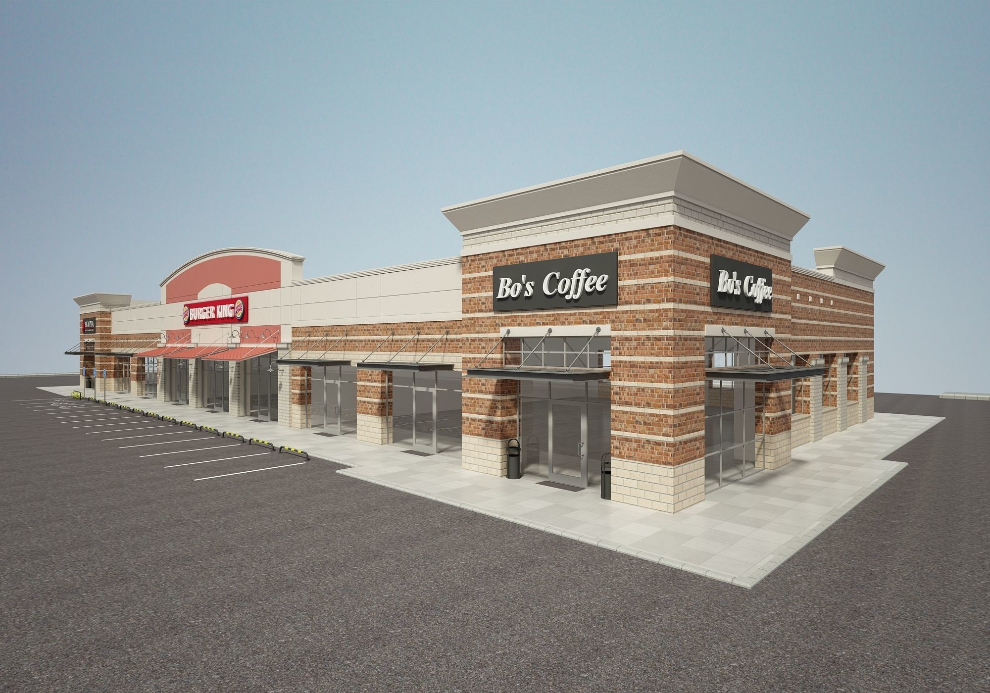 Retail Store Building 3D model_3
