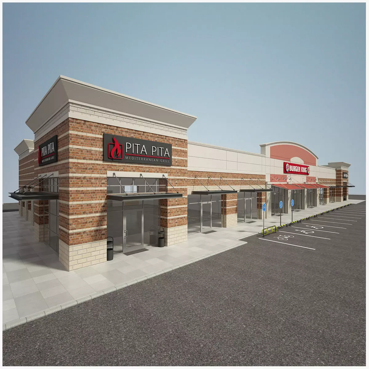 Retail Store Building 3D model_0