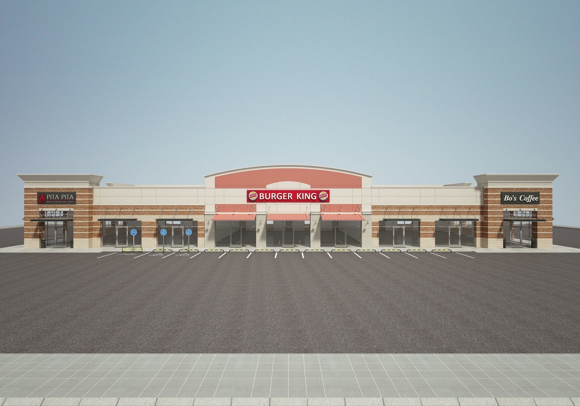 Retail Store Building 3D model_4