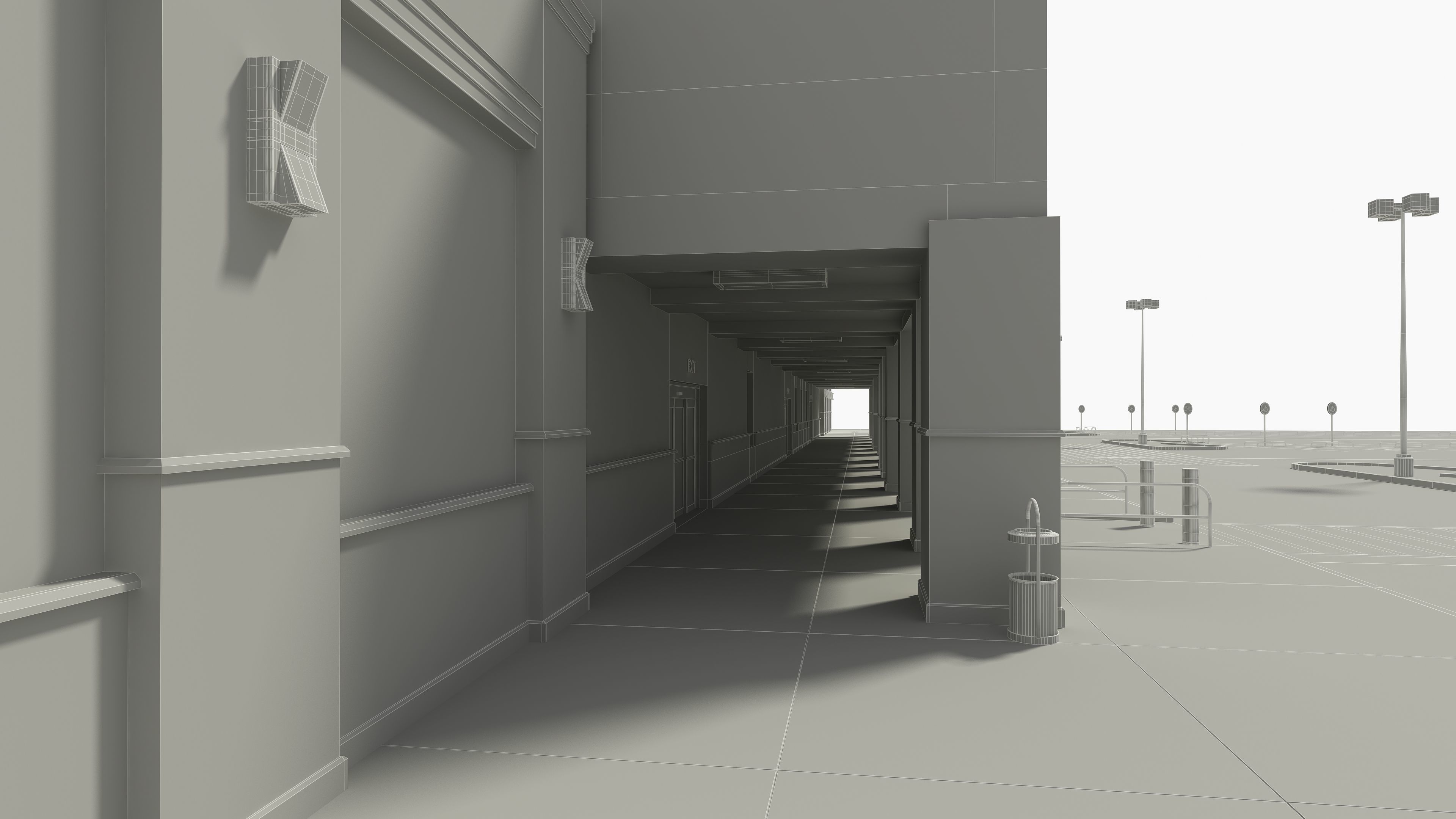 Retail Store Building 3D model_16