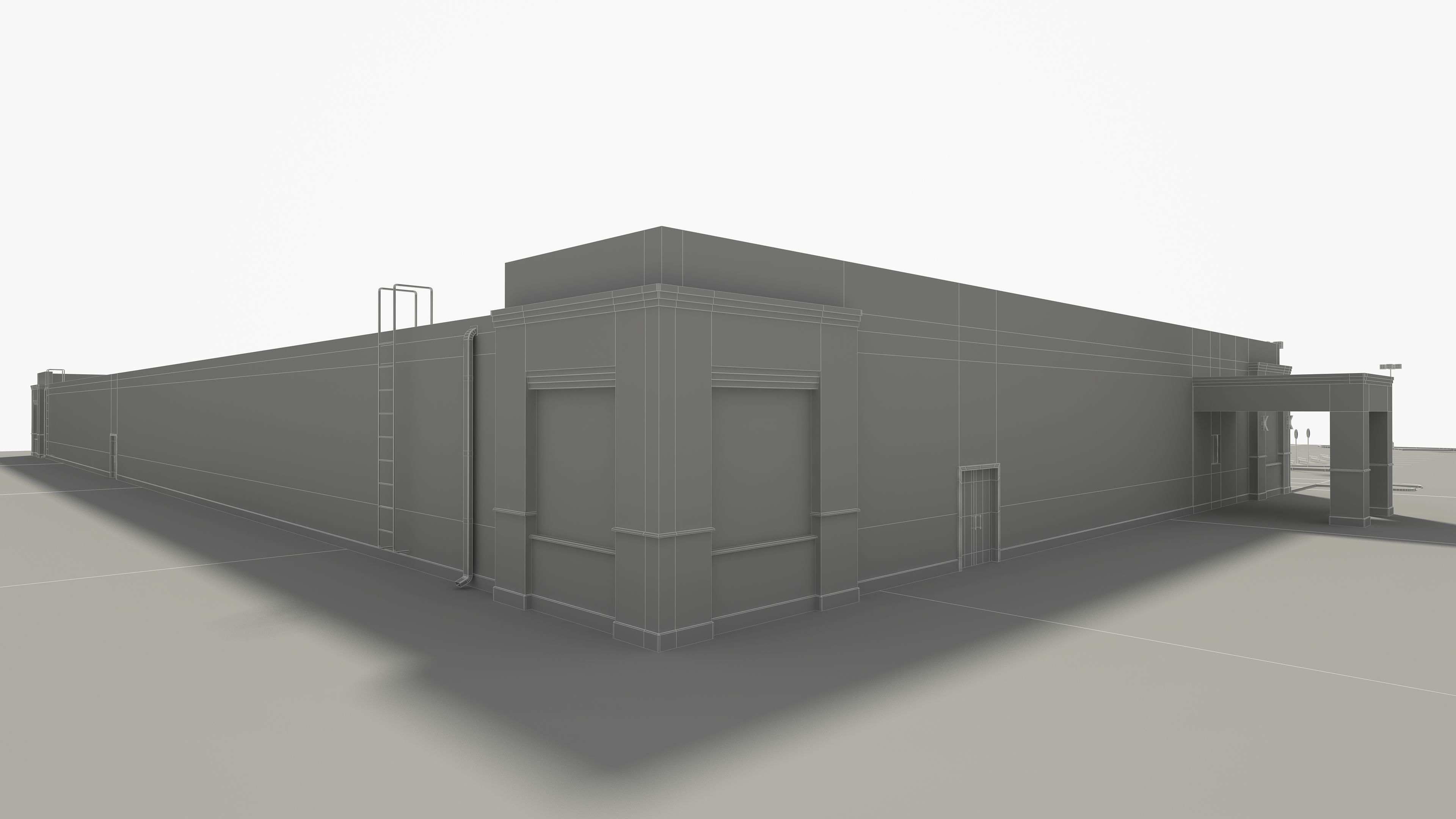 Retail Store Building 3D model_19