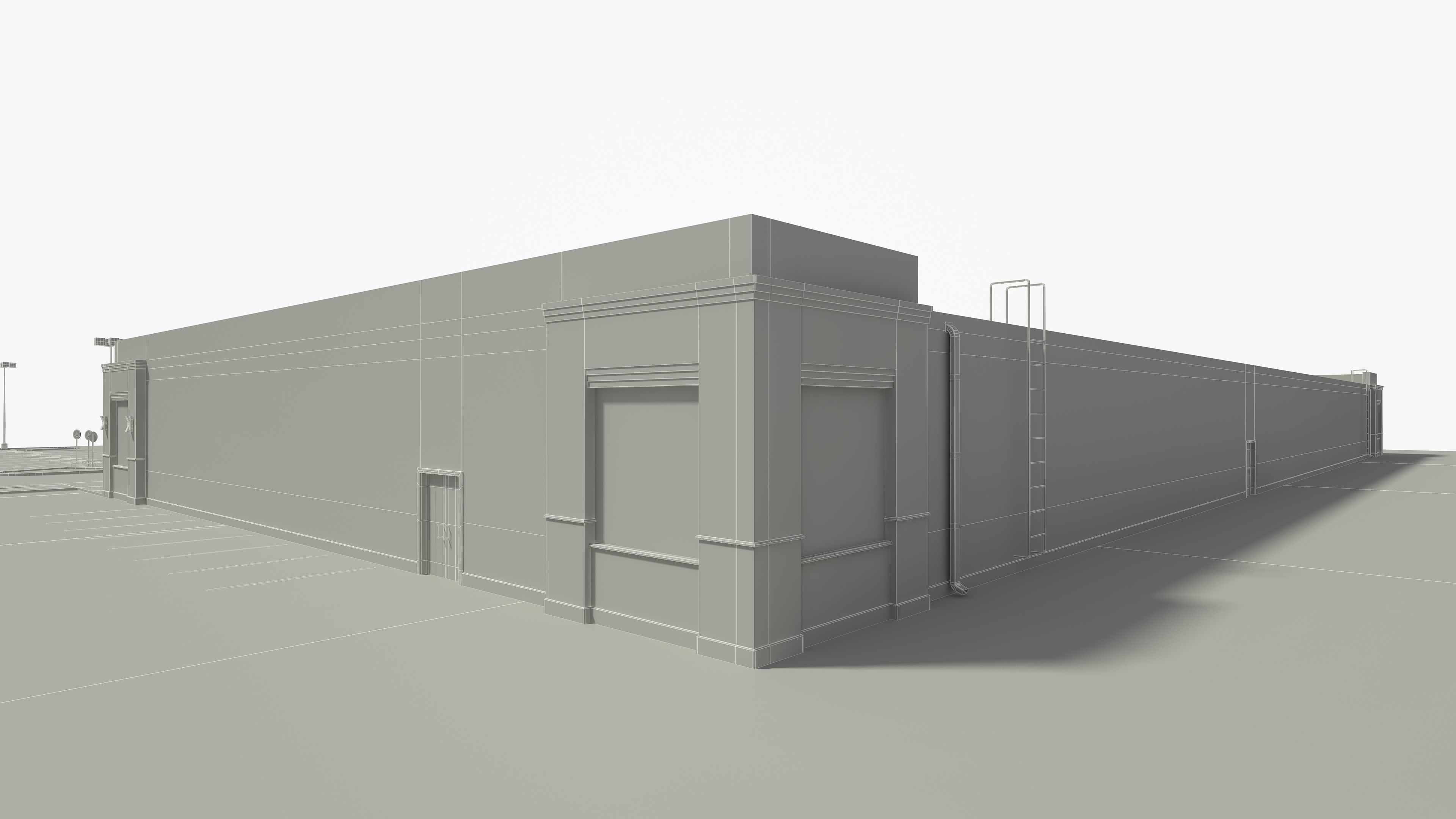 Retail Store Building 3D model_18