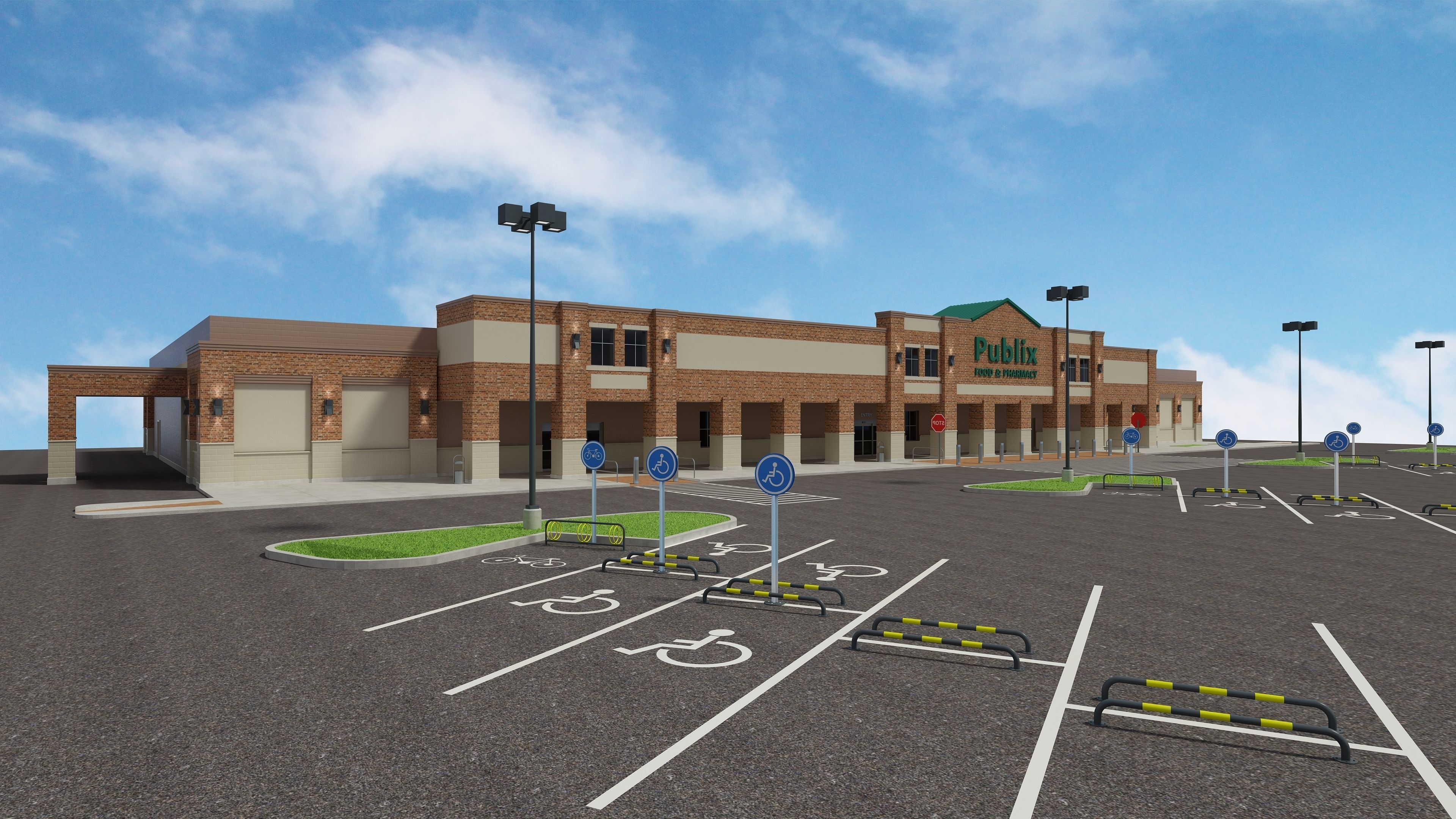 Retail Store Building 3D model_3