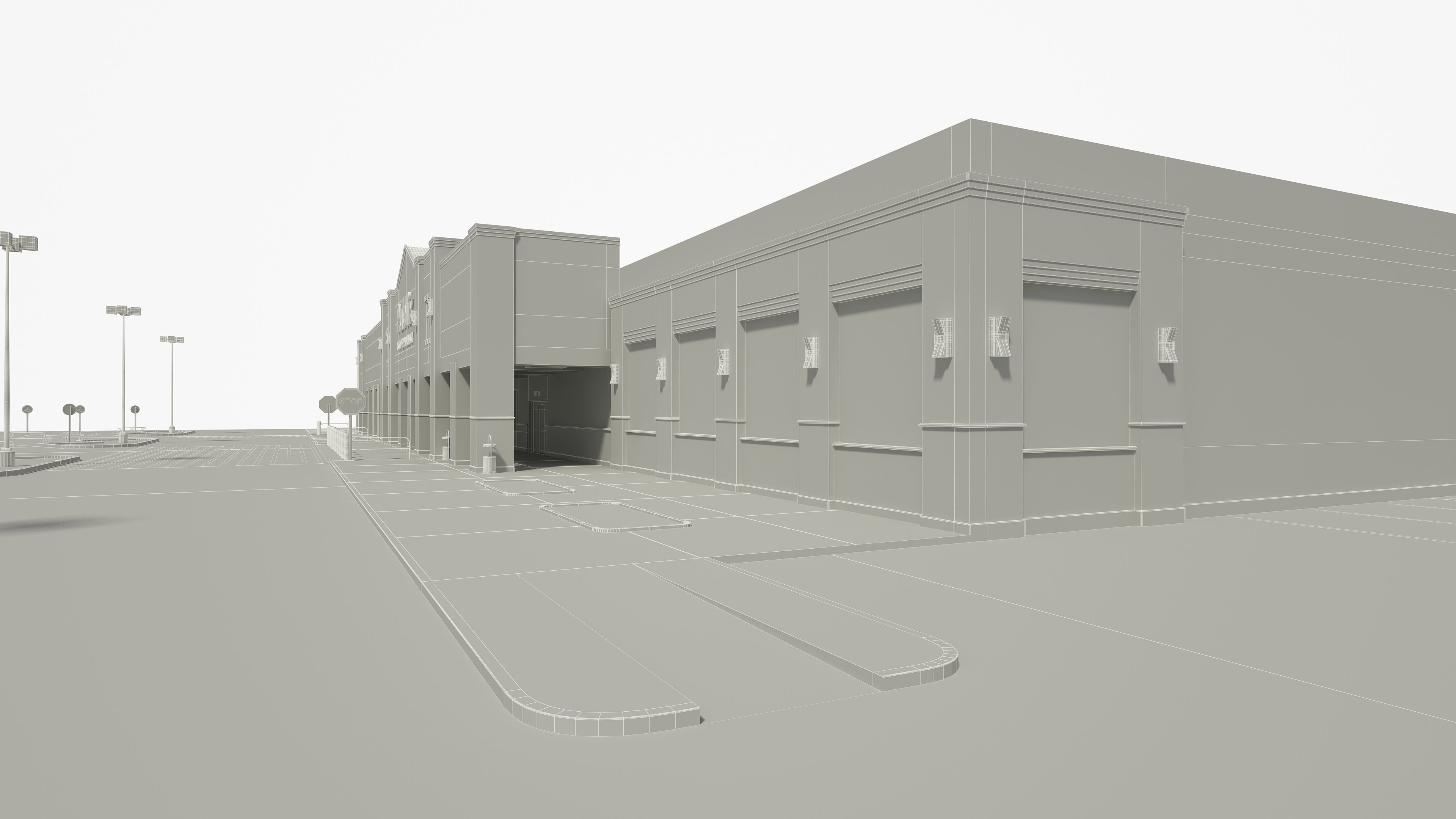 Retail Store Building 3D model_17