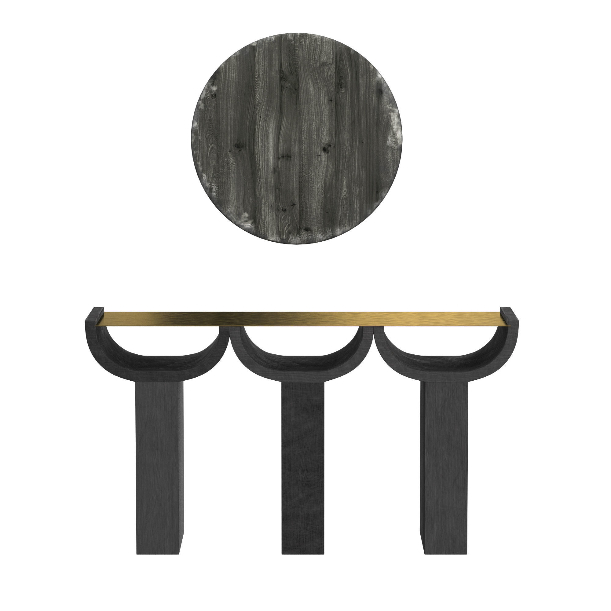 Triple Console WILD MINIMALISM 3D model_3