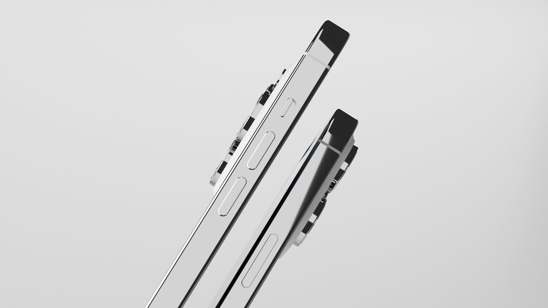 Iphone 14 Pro Max Silver 3D model_8