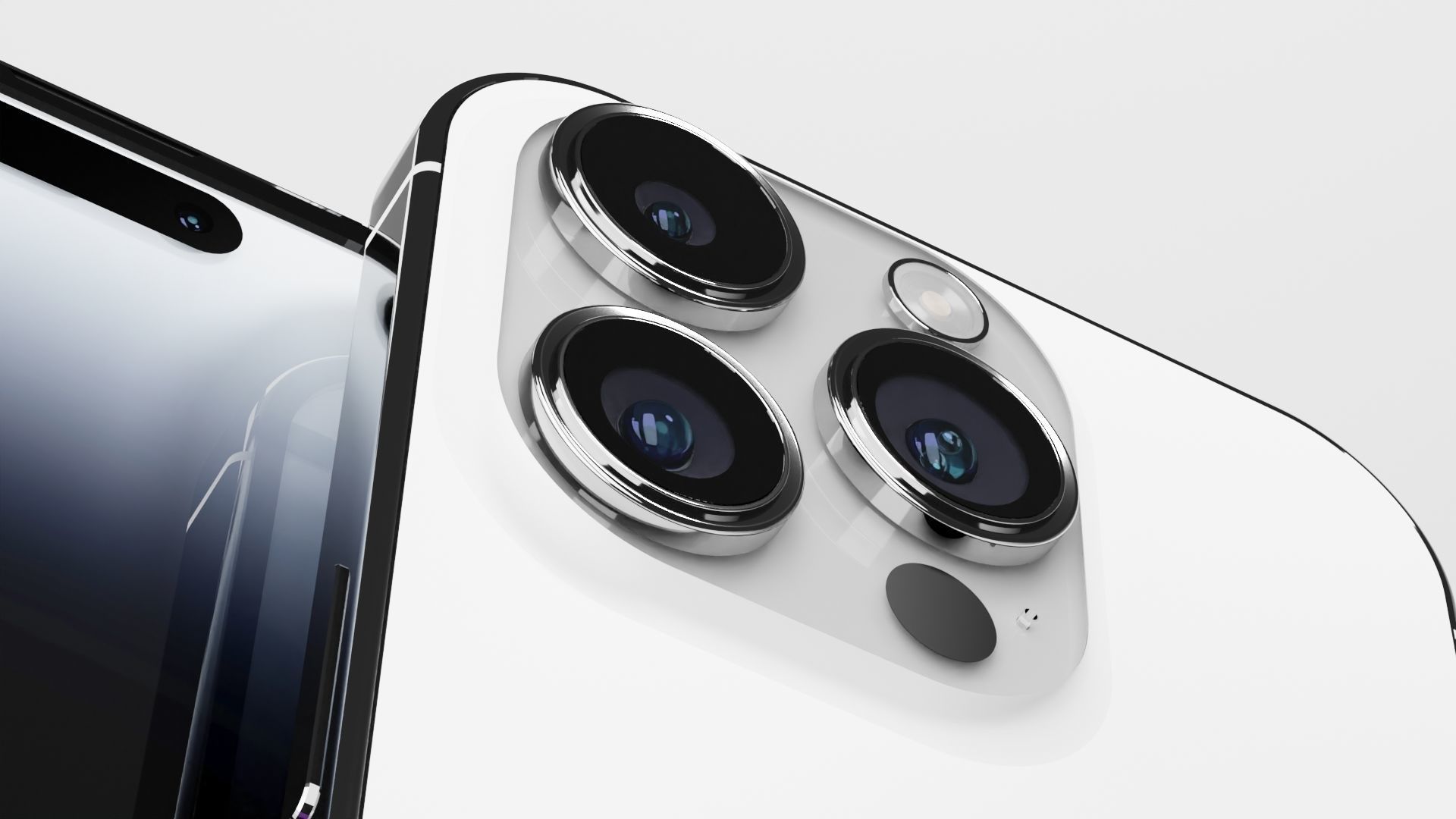 Iphone 14 Pro Max Silver 3D model_1