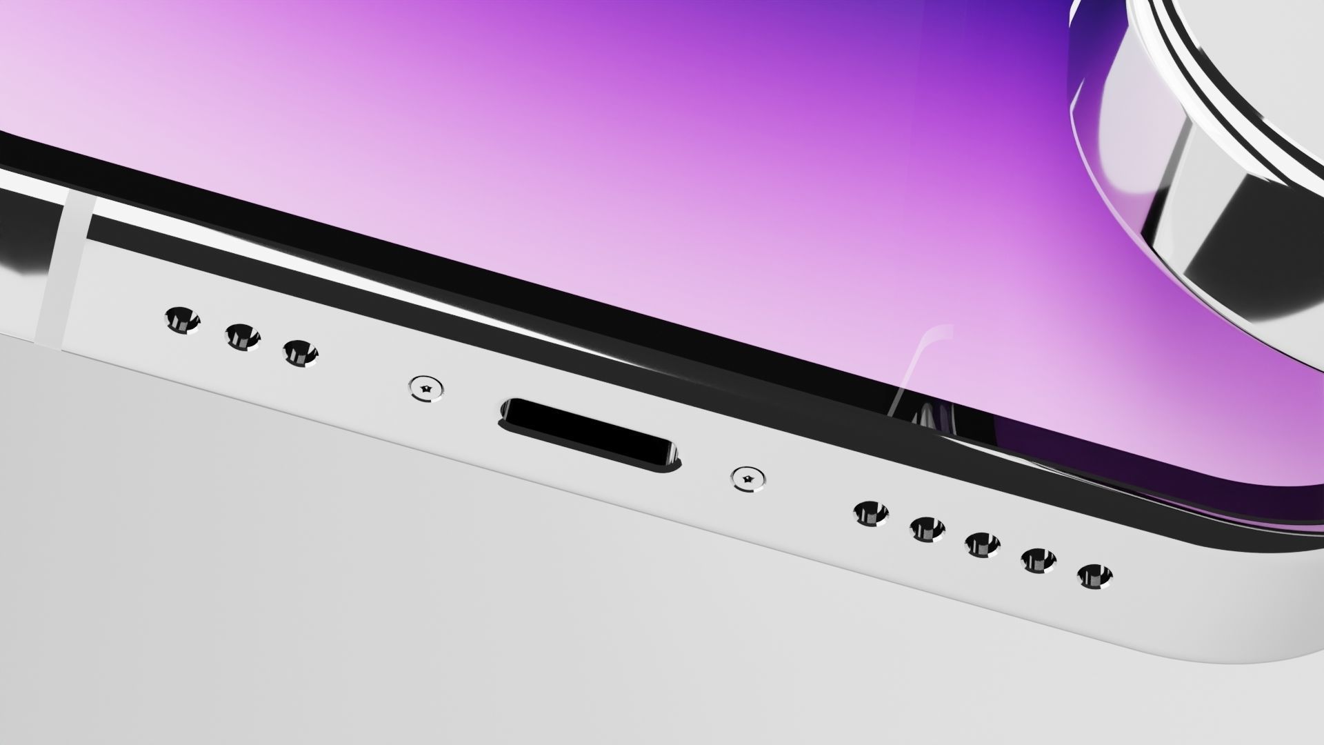 Iphone 14 Pro Max Silver 3D model_9