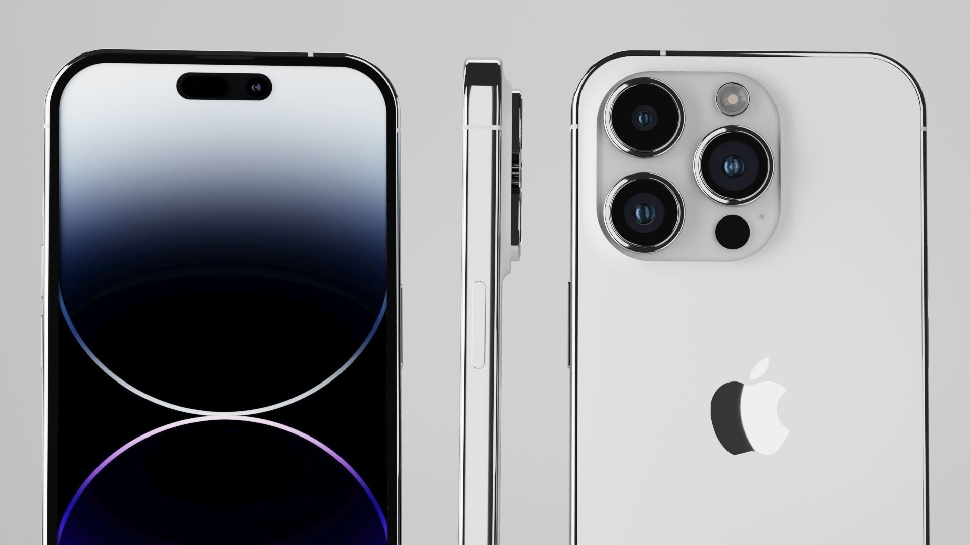 Iphone 14 Pro Max Silver 3D model_6