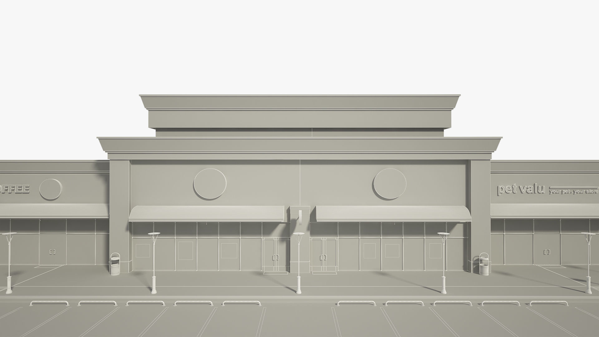 Retail Store Building 3D model_11