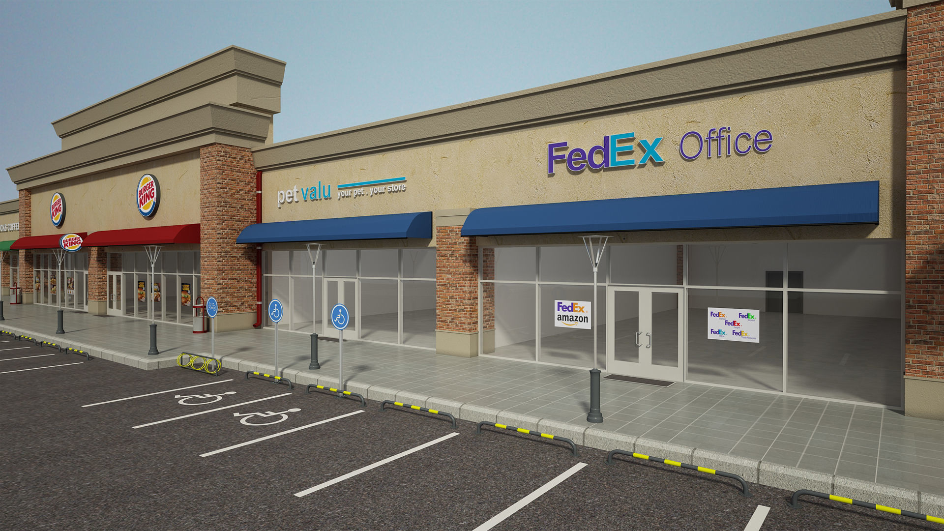 Retail Store Building 3D model_4
