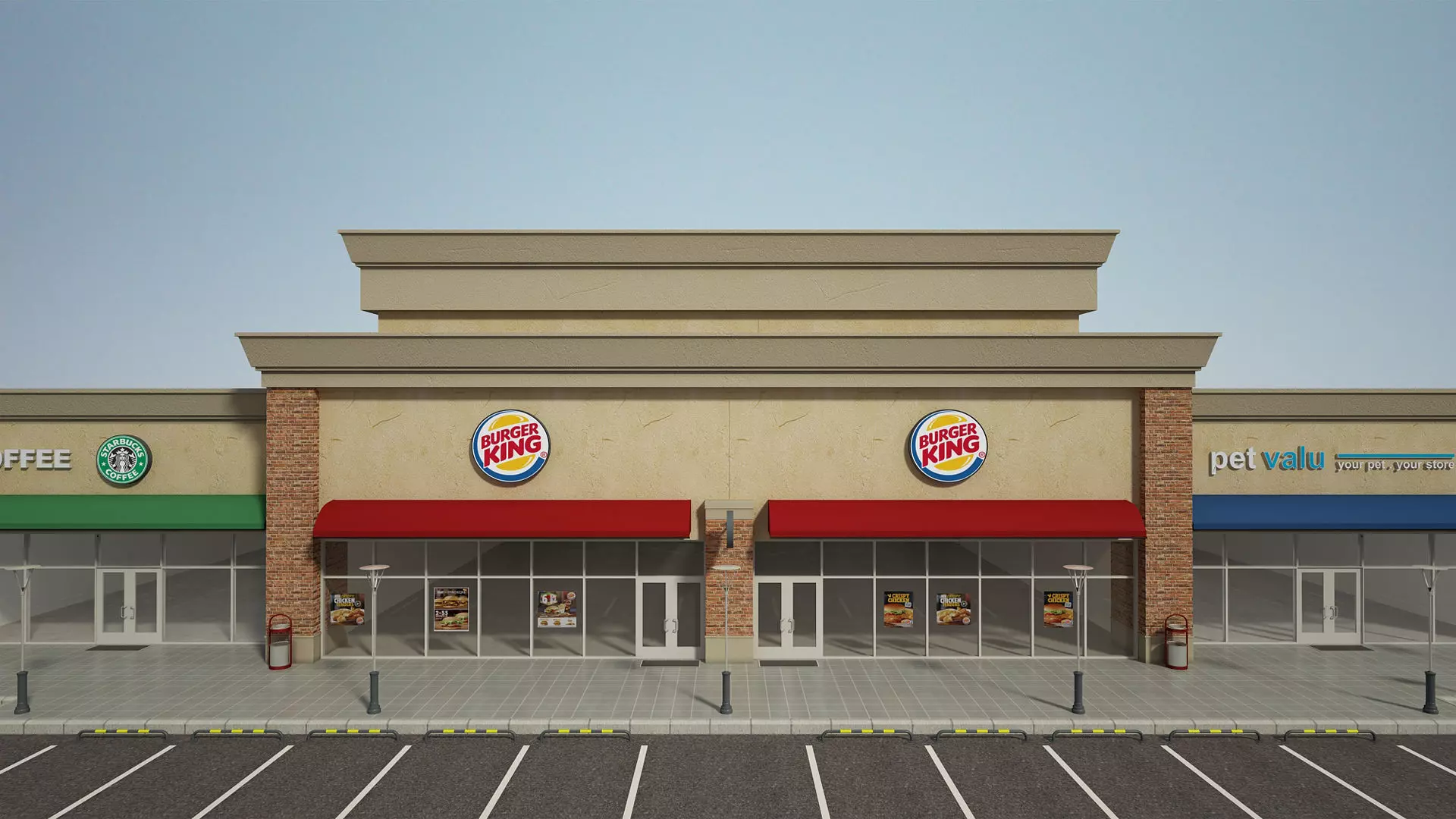 Retail Store Building 3D model_0