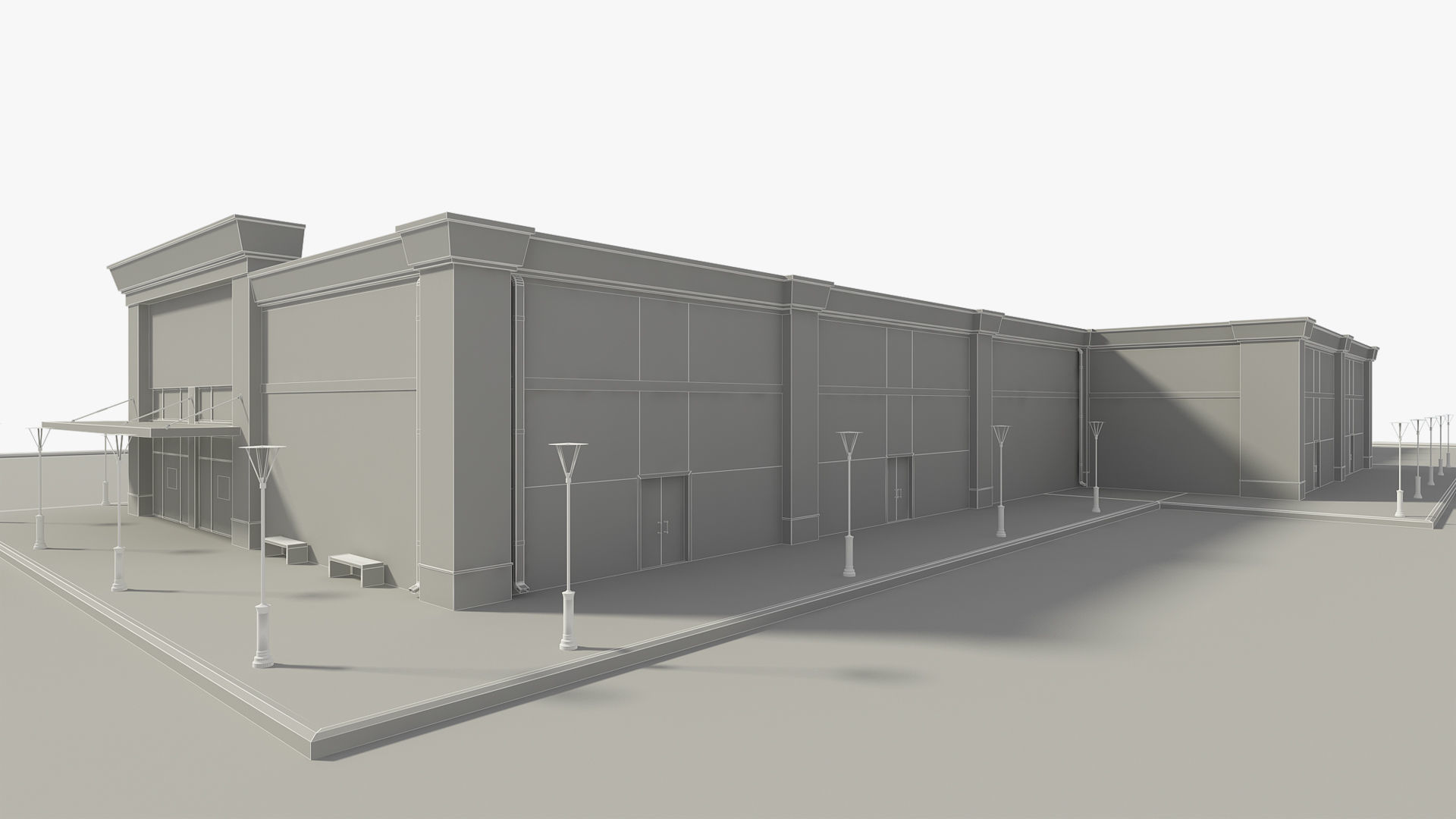 Retail Store Building 3D model_19