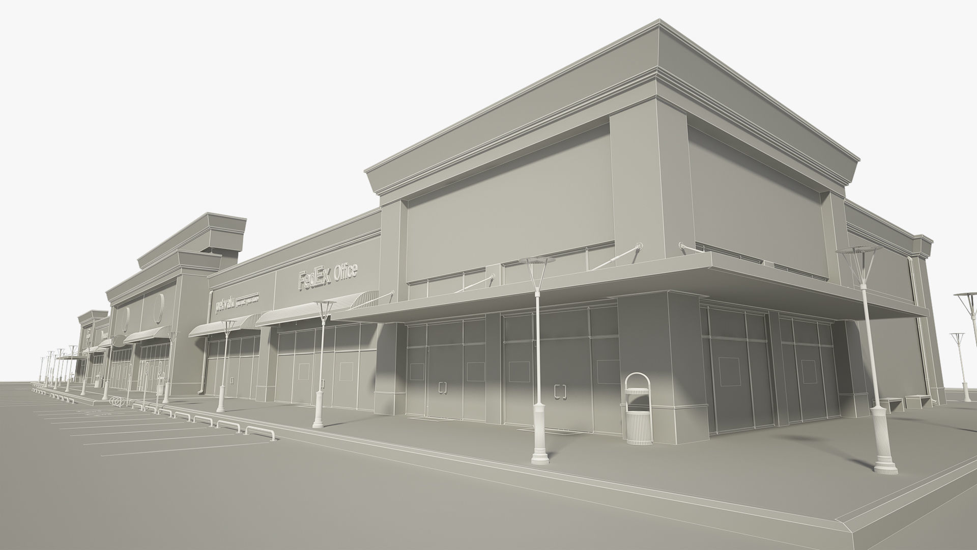 Retail Store Building 3D model_14