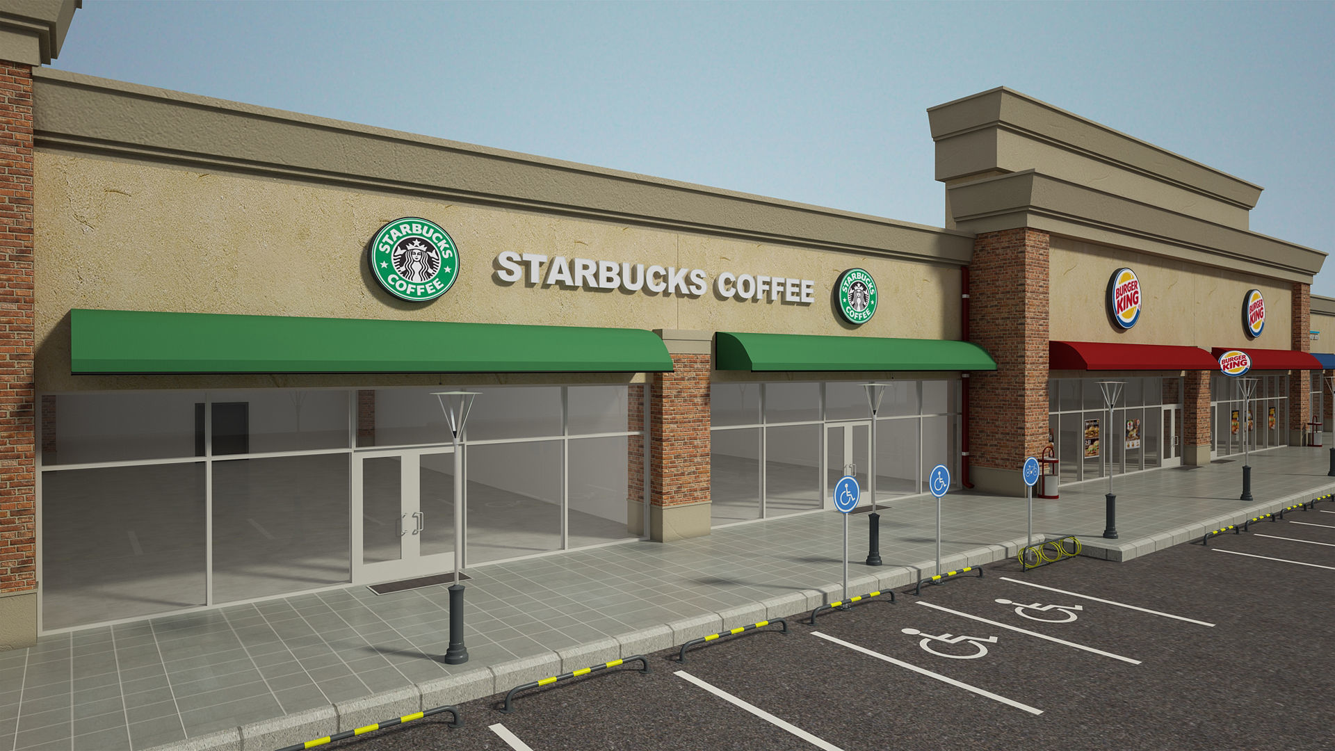 Retail Store Building 3D model_6