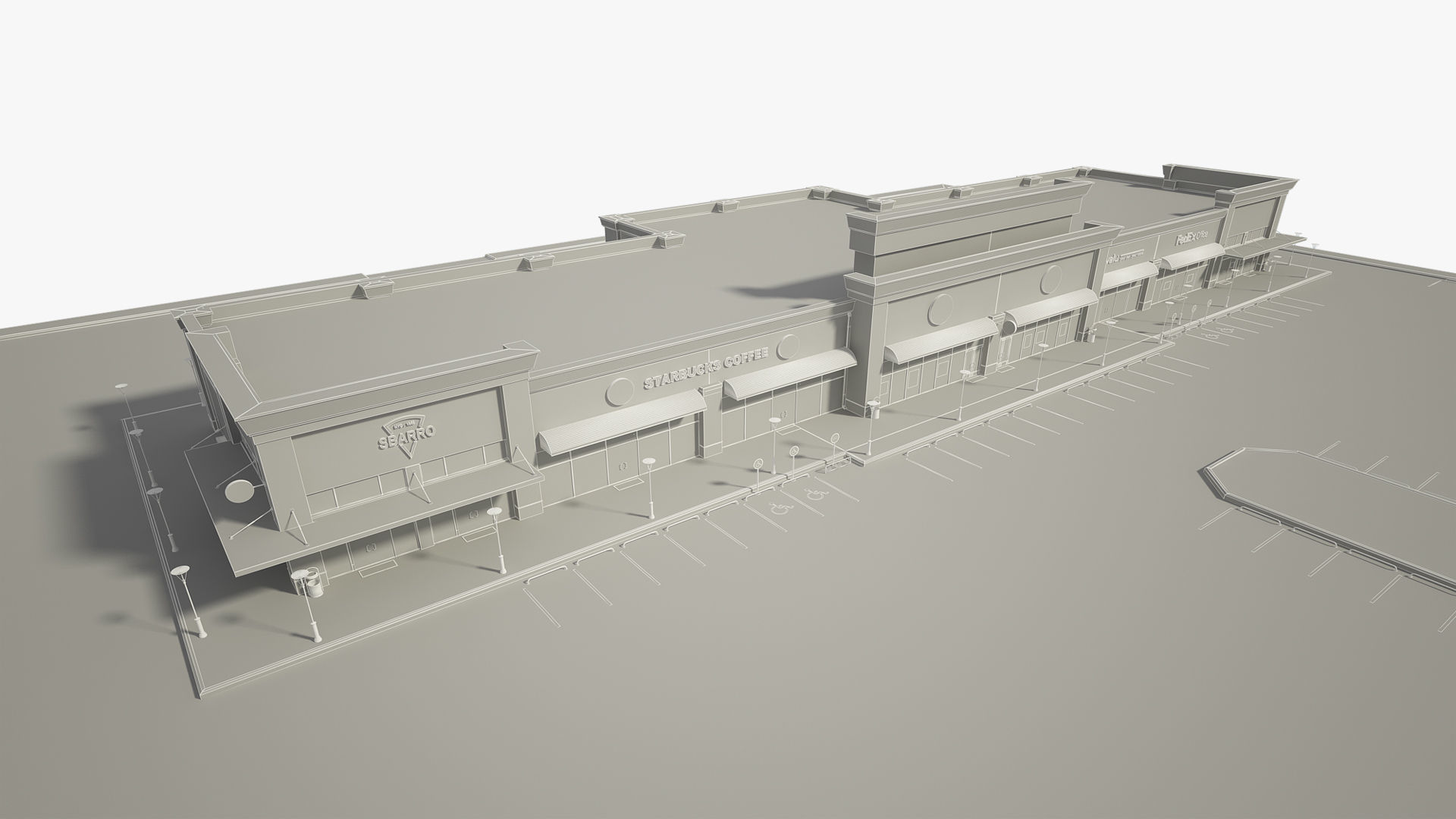 Retail Store Building 3D model_13