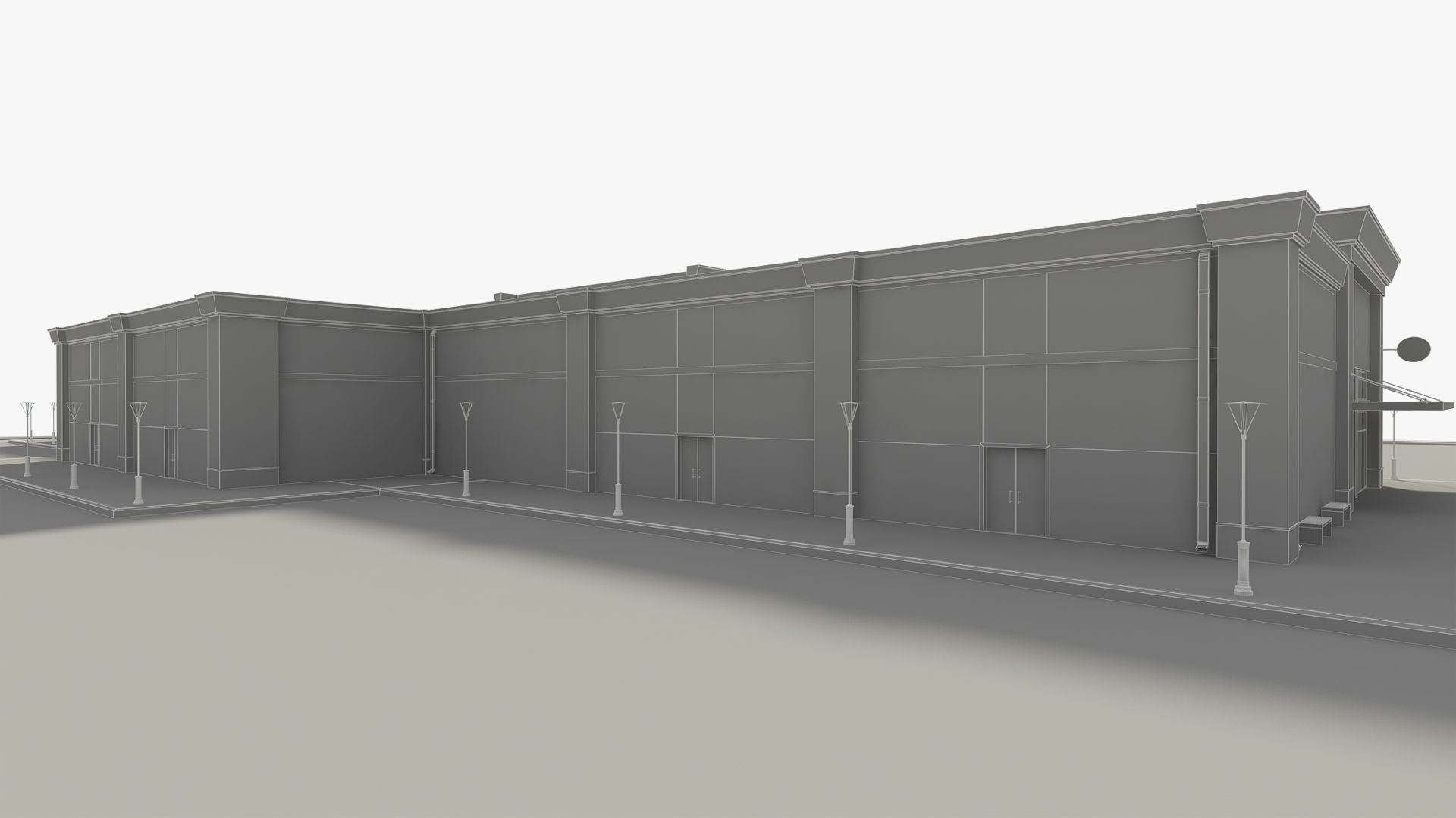 Retail Store Building 3D model_18