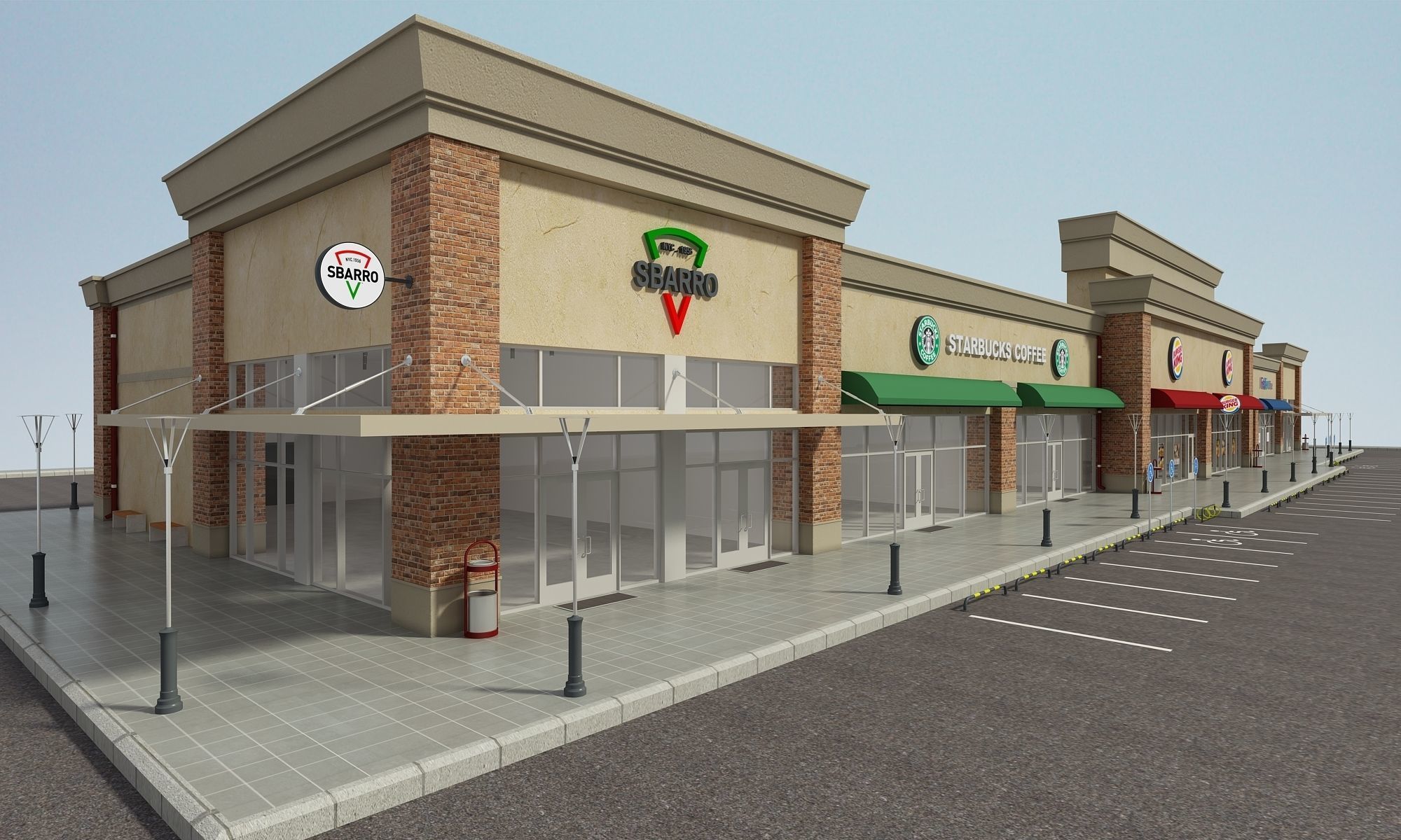 Retail Store Building 3D model_5