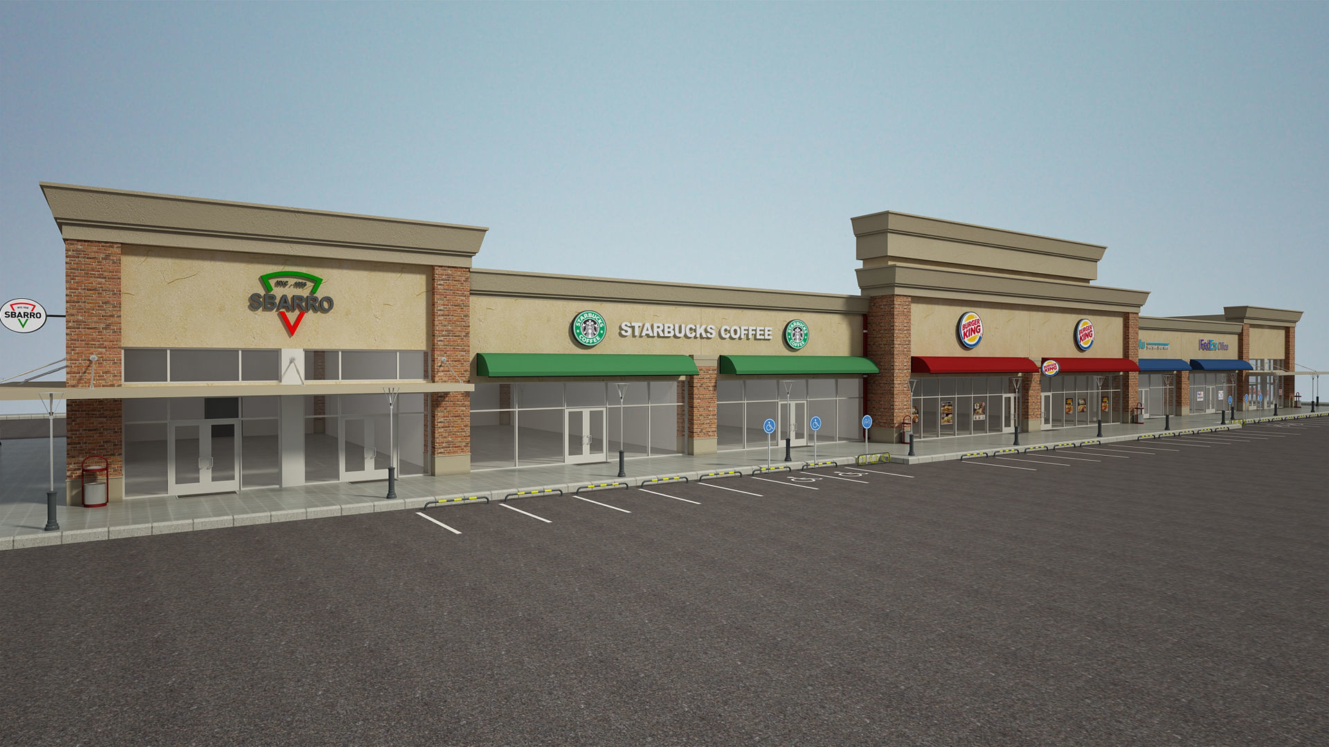 Retail Store Building 3D model_3