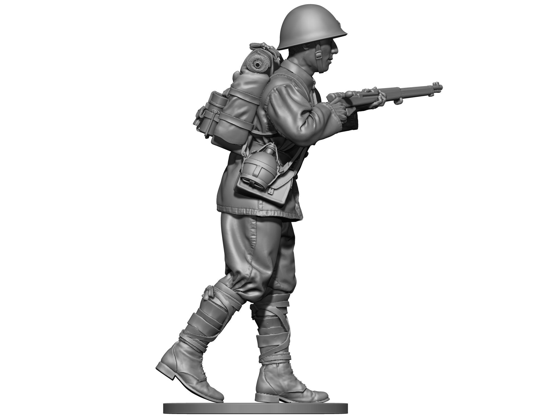 Japan soldier ww2 2 3D print model_6