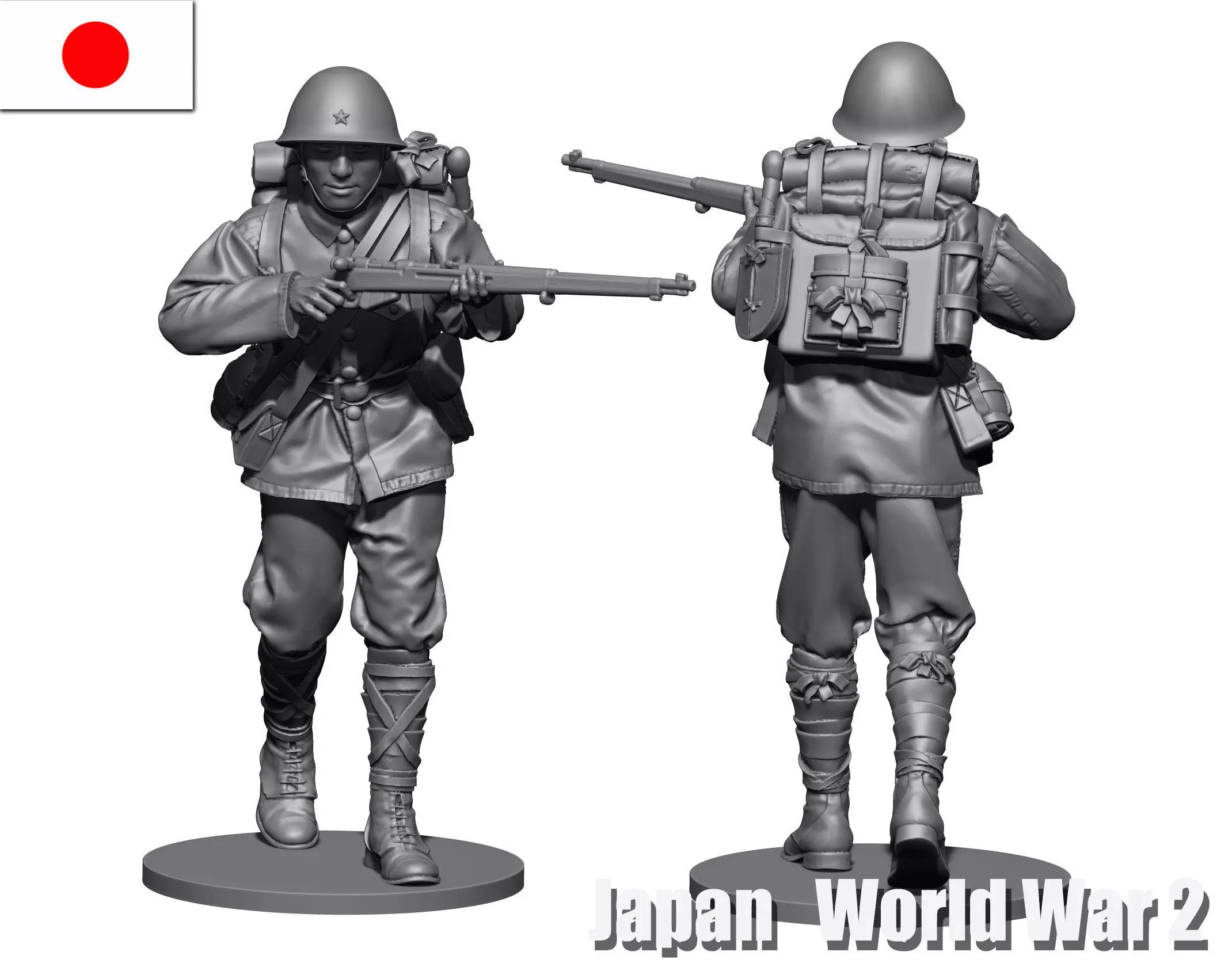 Japan soldier ww2 2 3D print model_0