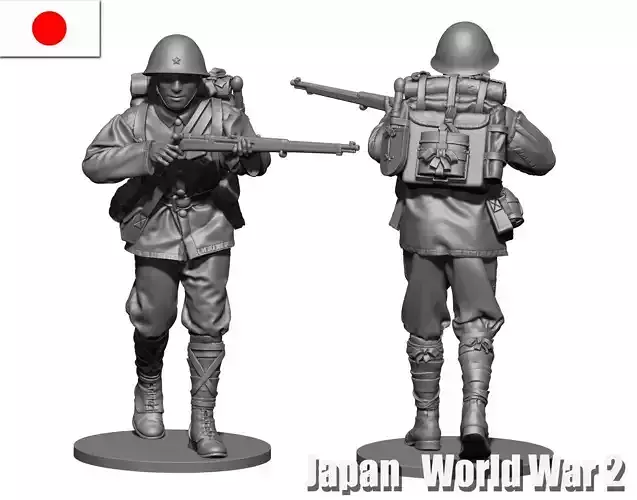 Japan soldier ww2 2 3D print model