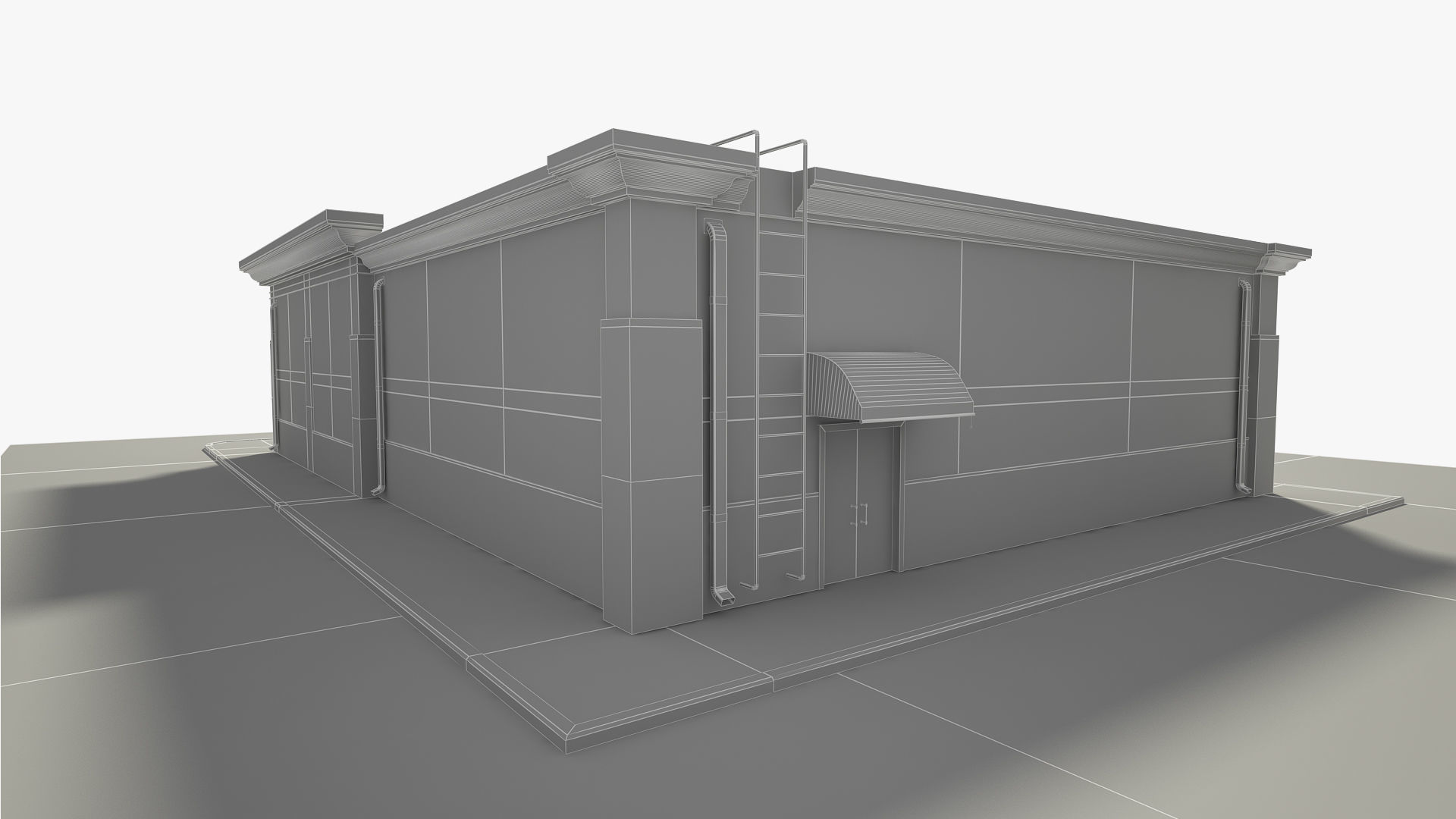 Retail Store Building 3D model_14