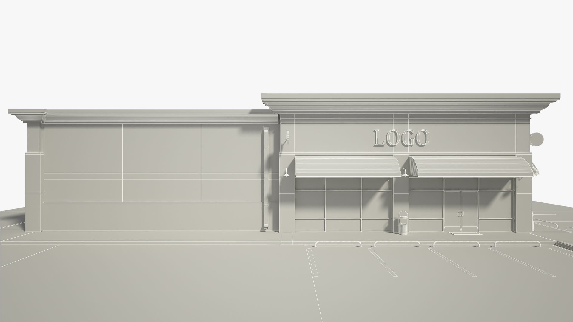 Retail Store Building 3D model_18